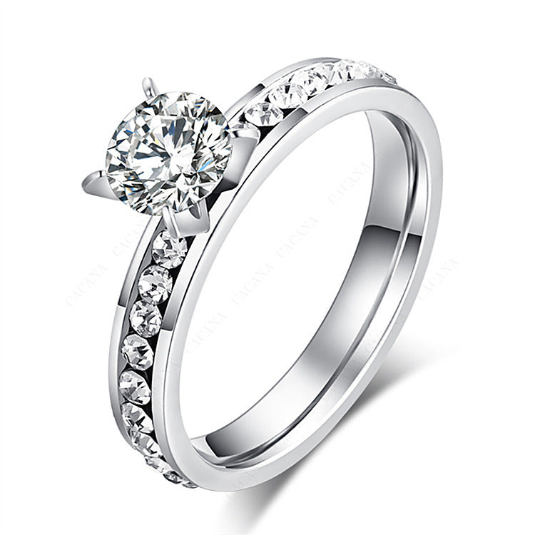 Elegant Geometric Diamond Ring