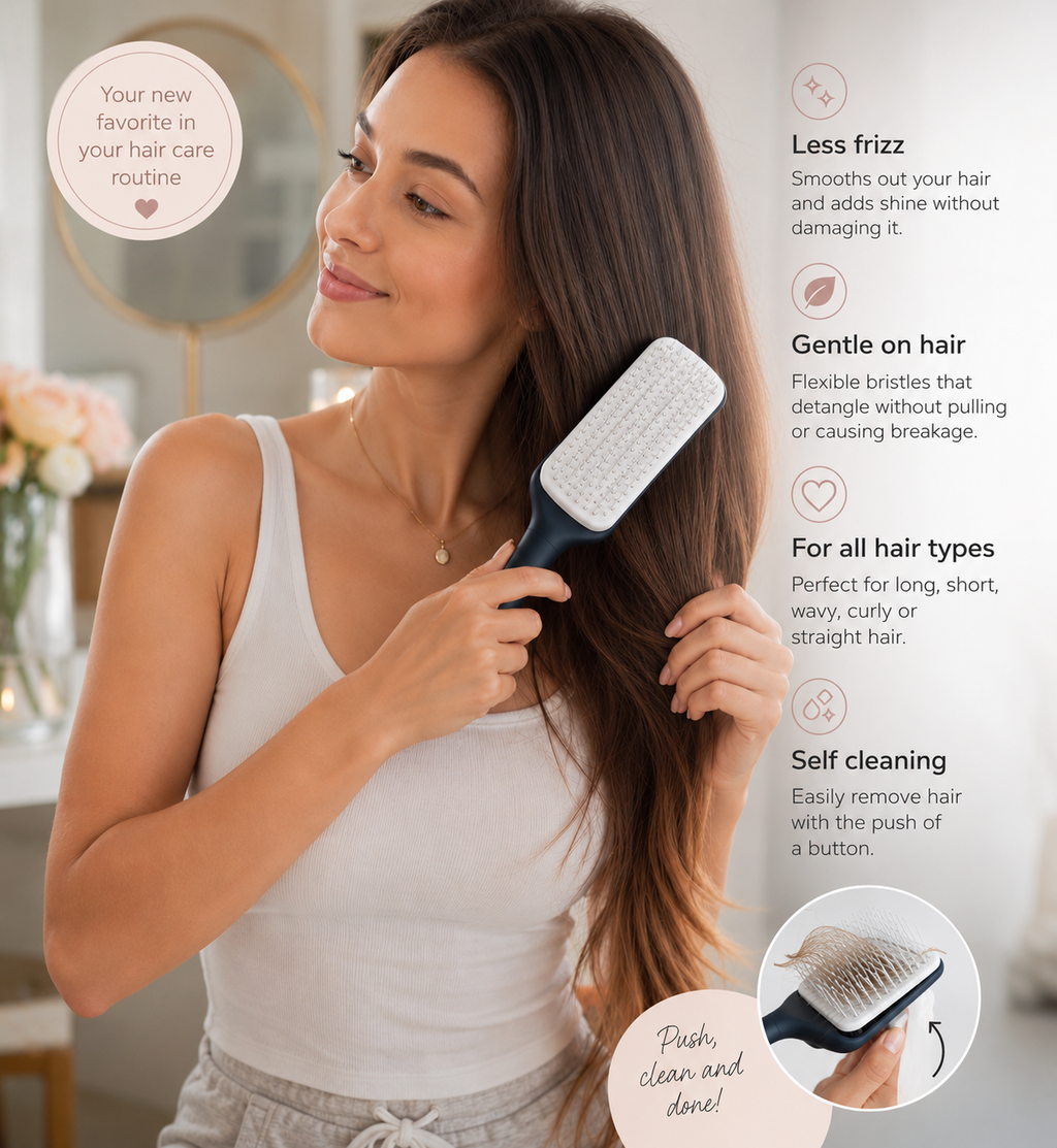 Self Cleaning Hair Brush