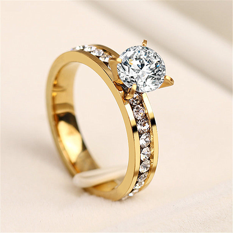 Elegant Geometric Diamond Ring