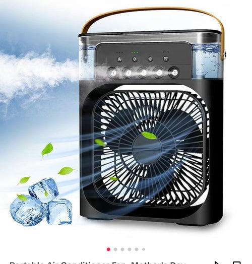 Compact 3-in-1 Air Cooler - Fast Mini AC | Humidifier | LED Light