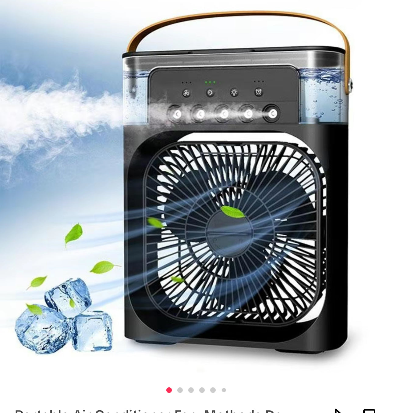 Compact 3-in-1 Air Cooler - Fast Mini AC | Humidifier | LED Light