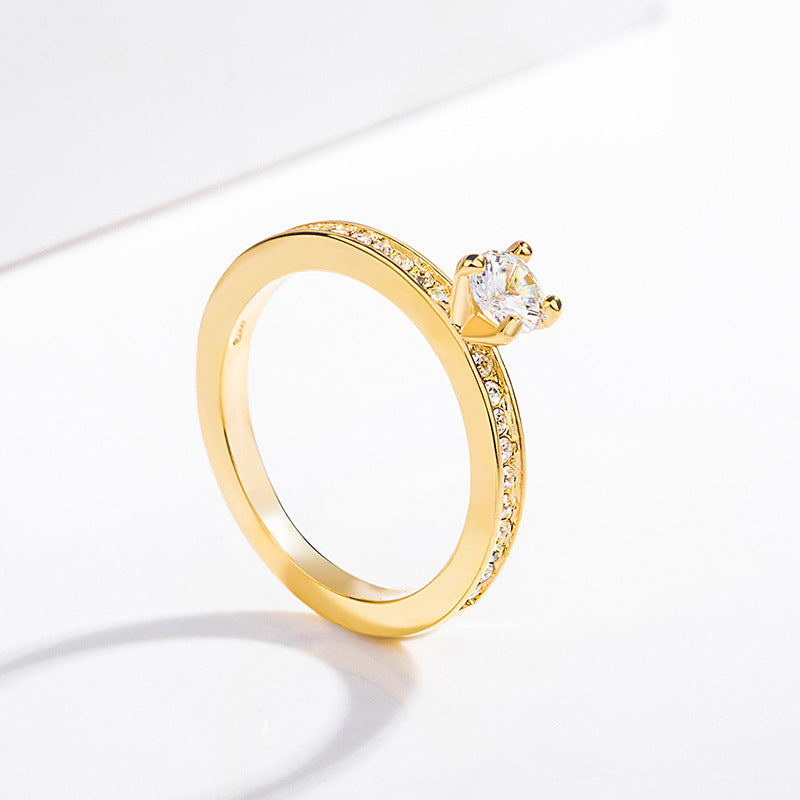 Elegant Geometric Diamond Ring