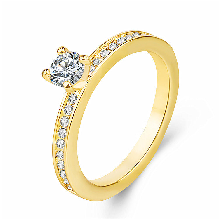 Elegant Geometric Diamond Ring