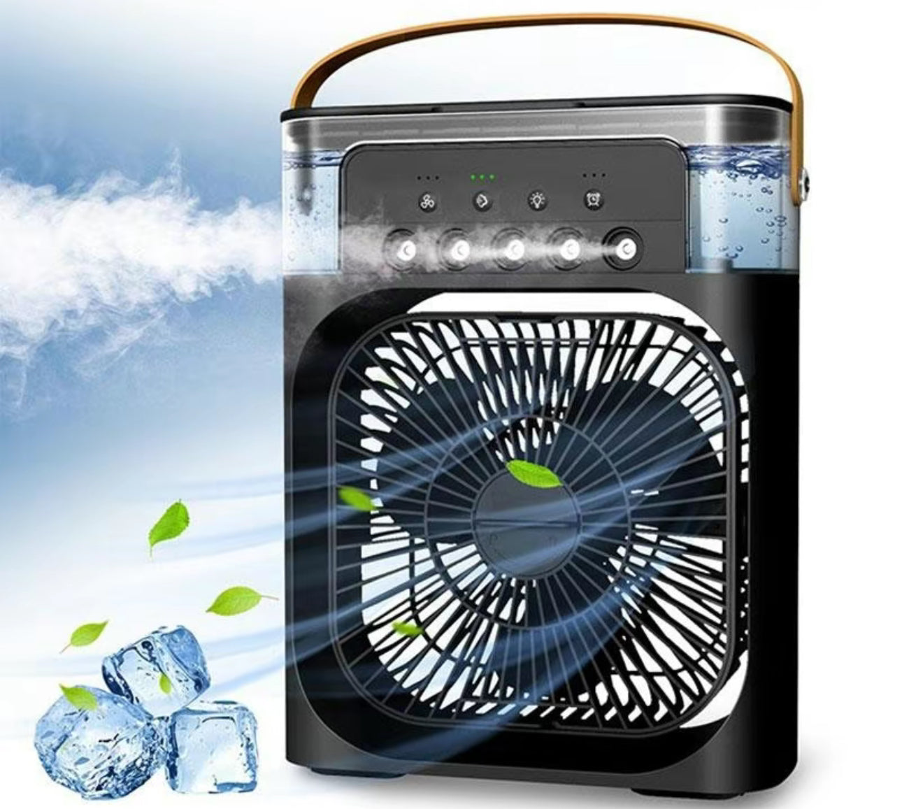 Compact 3-in-1 Air Cooler - Fast Mini AC | Humidifier | LED Light