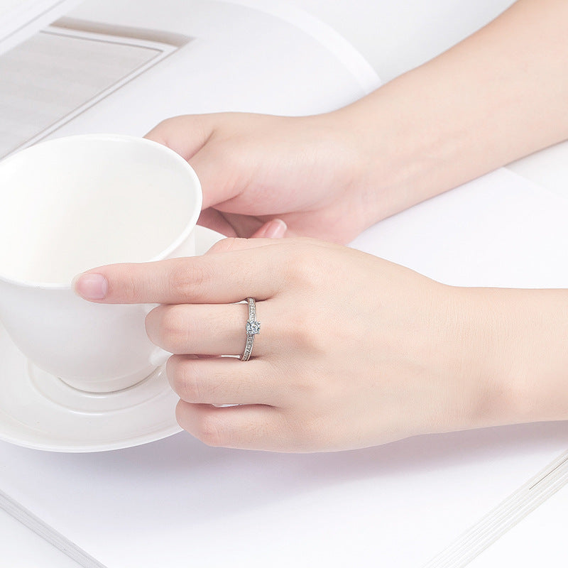 Elegant Geometric Diamond Ring