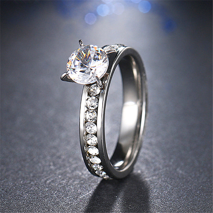 Elegant Geometric Diamond Ring