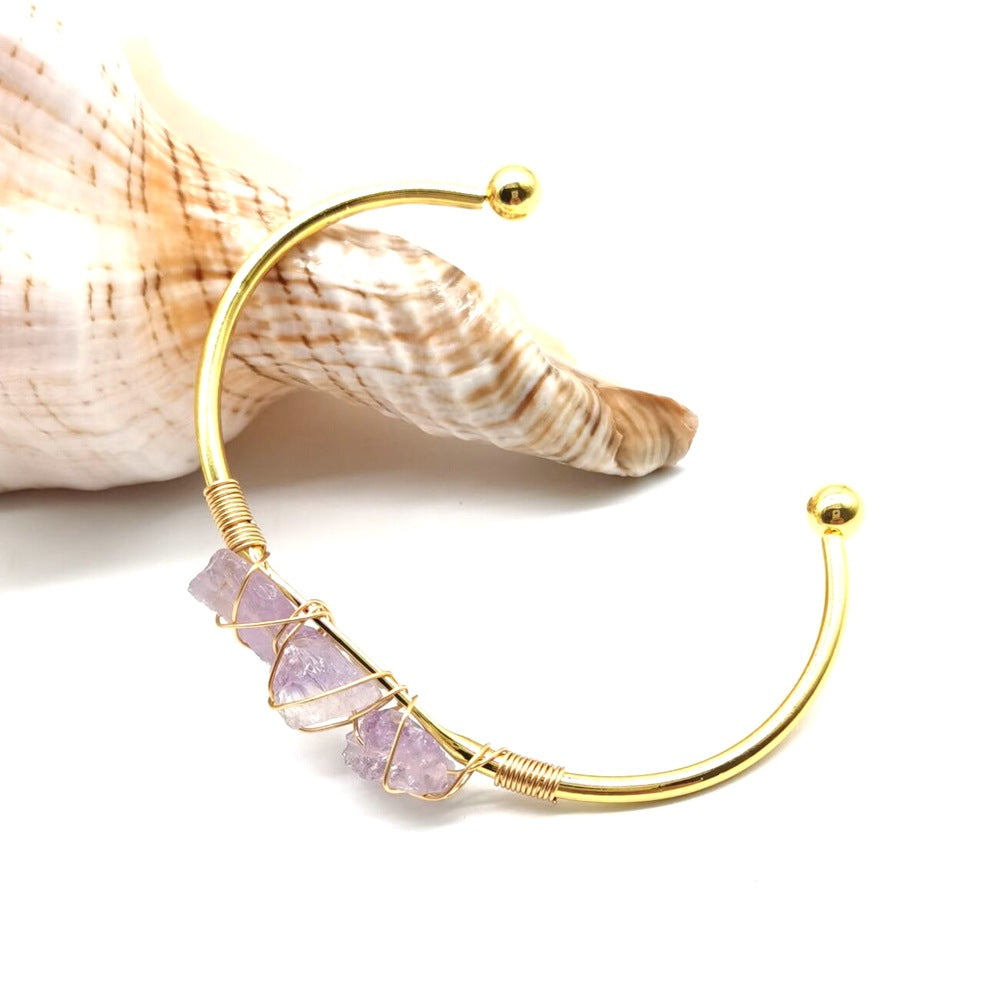 Artisan Gemstone Woven Bracelets Plated