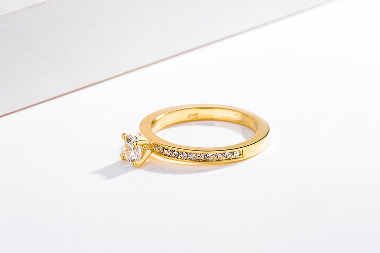 Elegant Geometric Diamond Ring